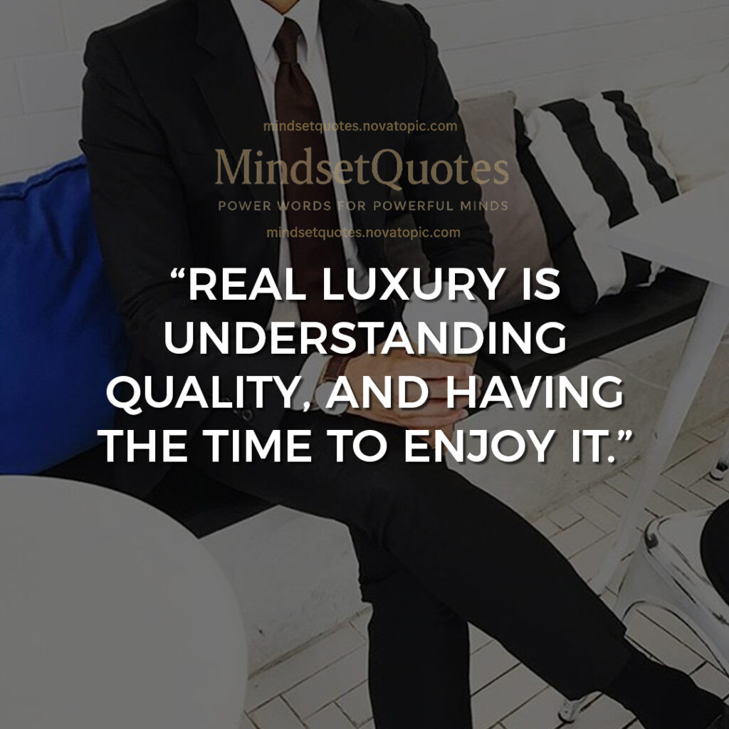 Real luxury..