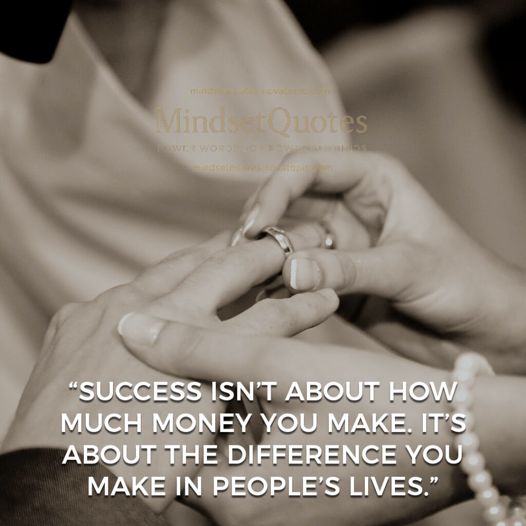 Success ia about difference...